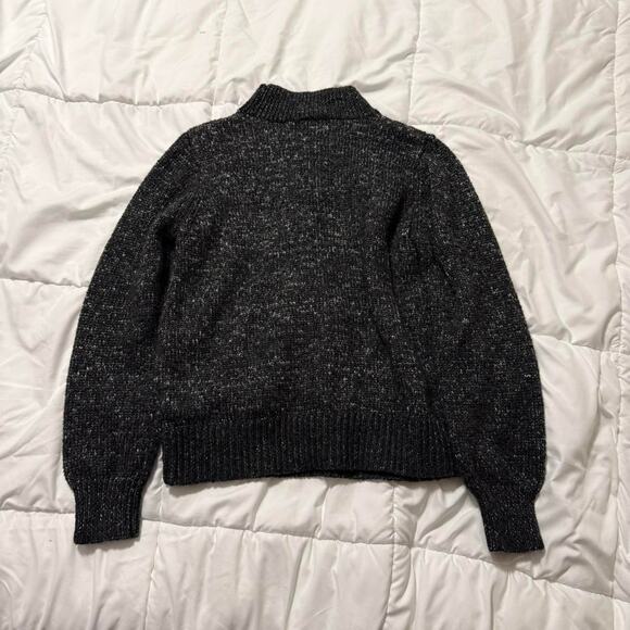 Dark Gray Mock Neck Knit Sweater Small - Picture 5 of 8
